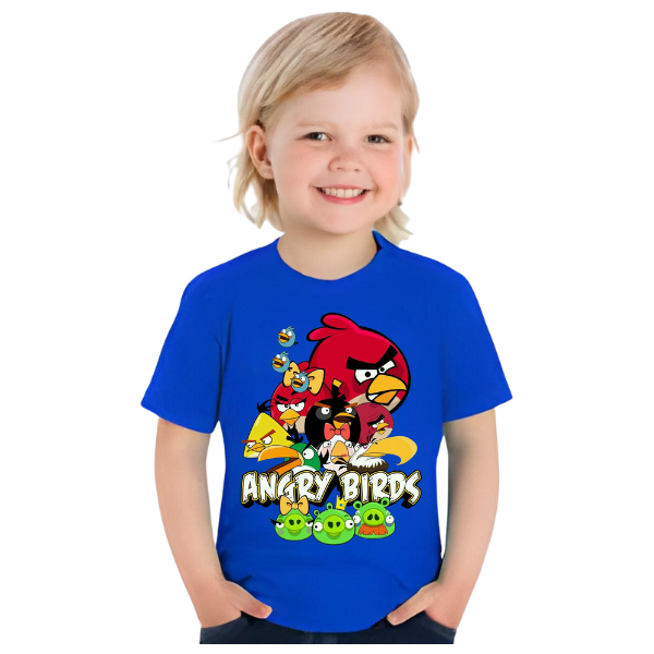 Angry Birds Printed T Shirt For Kids