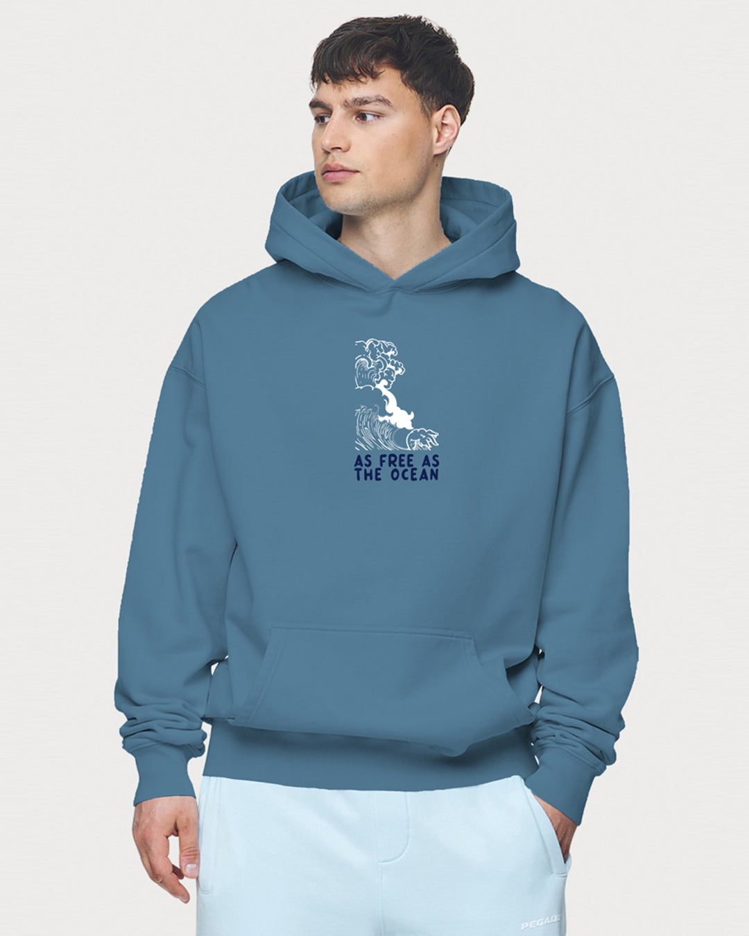 Jupiter Hotep Oversized Ocean Printed Hoodie