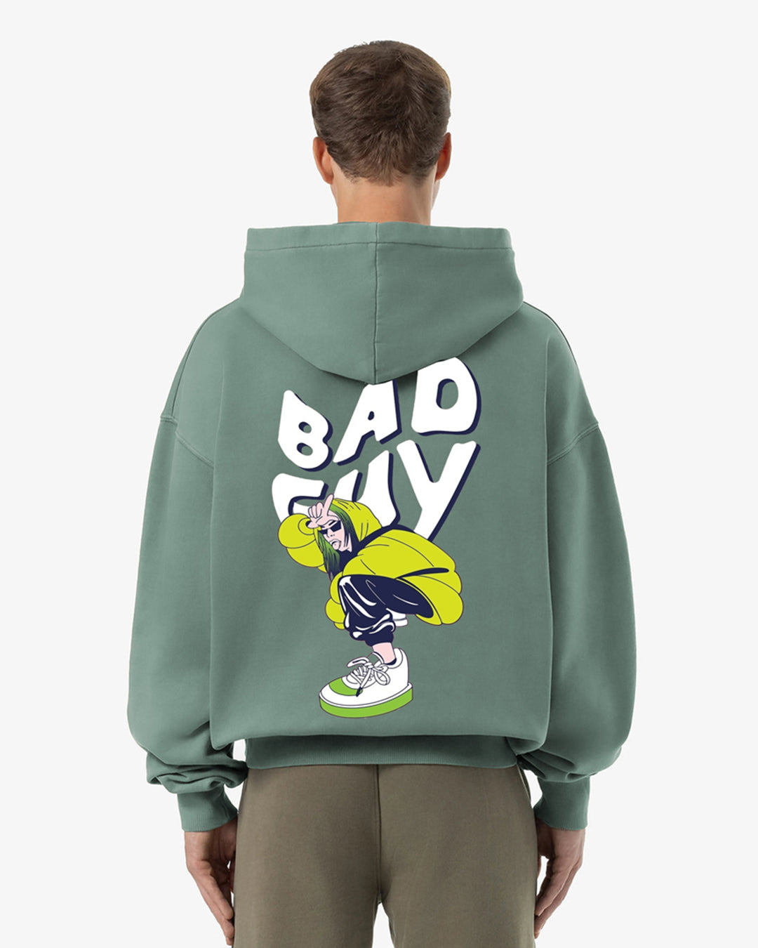 Jupiter Hotep Oversized Bad Guy Printed Hoodie