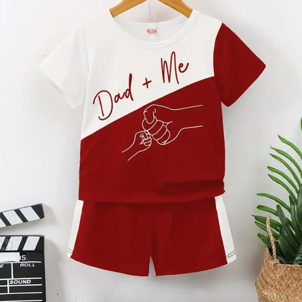 Daddy &amp; Me Print T-Shirt &amp; Shorts Set