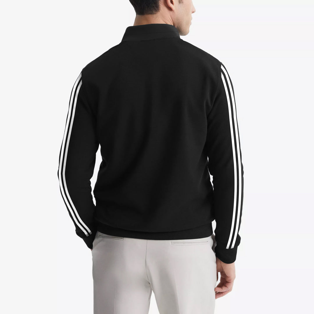 3 Stripes Signature Logo Classic Quilted Bomber Jacket For Men