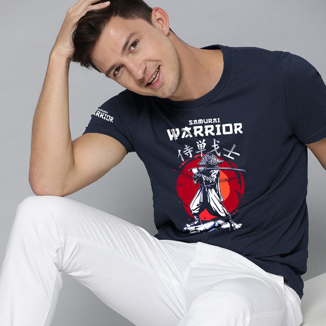 Jupiter Samurai Warrior Cotton Graphic Tee For Men