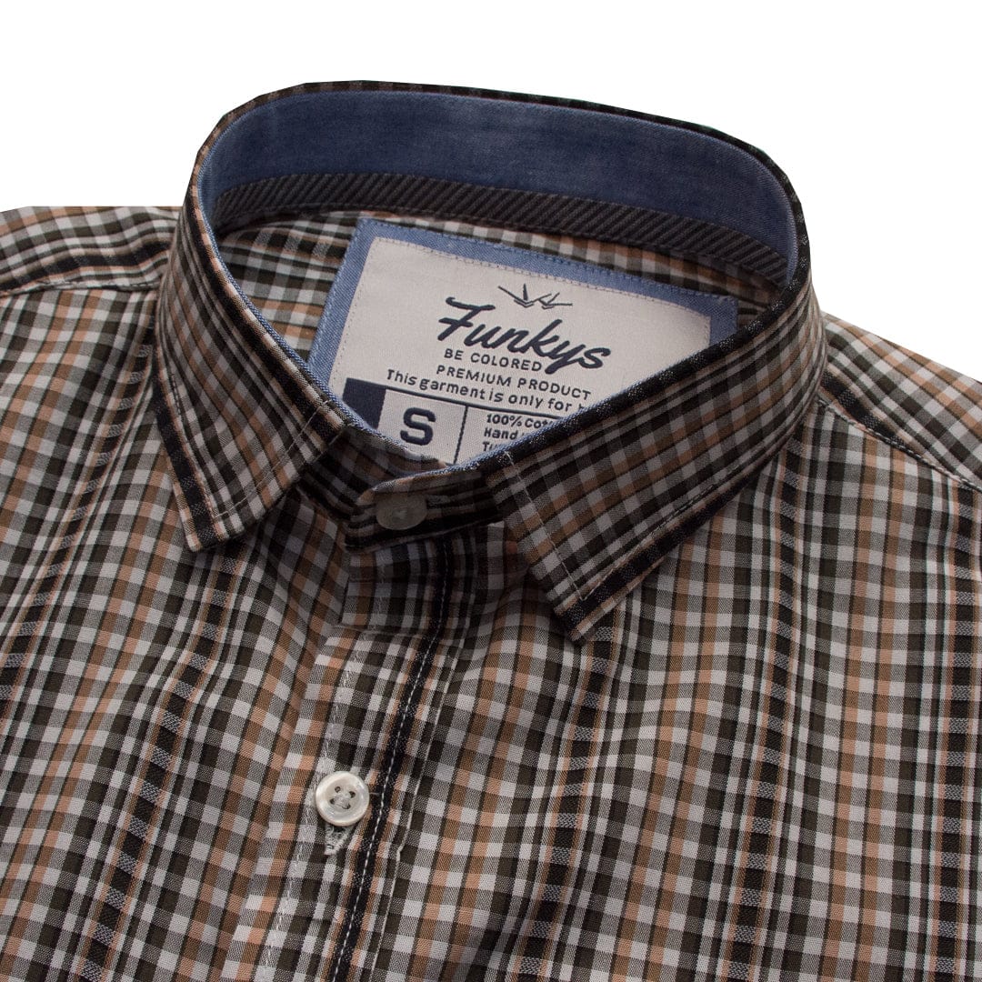 Funkys Vertical Checkered Casual Shirt