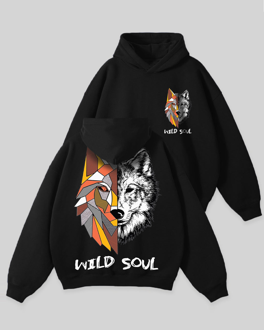 Jupiter Hotep Oversized Wild Soul Printed Hoodie