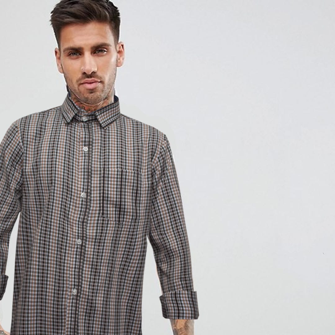 Funkys Vertical Checkered Casual Shirt