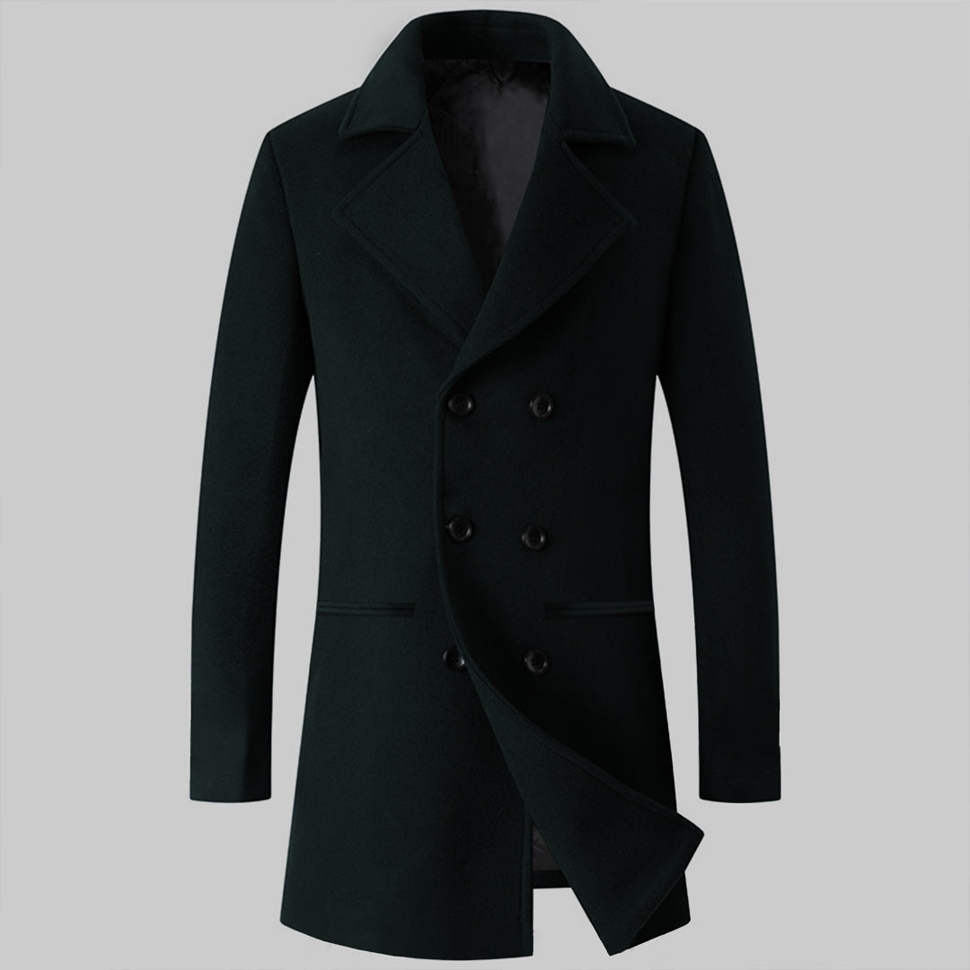 Imported Double Breasted Business Long Coat For Men