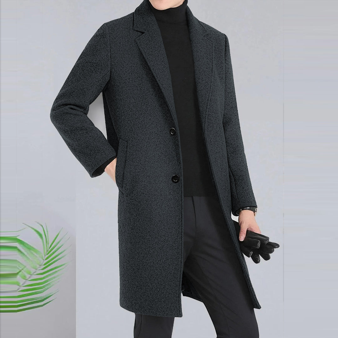 Imported Noble Edge Charcoal Long Coat For Men