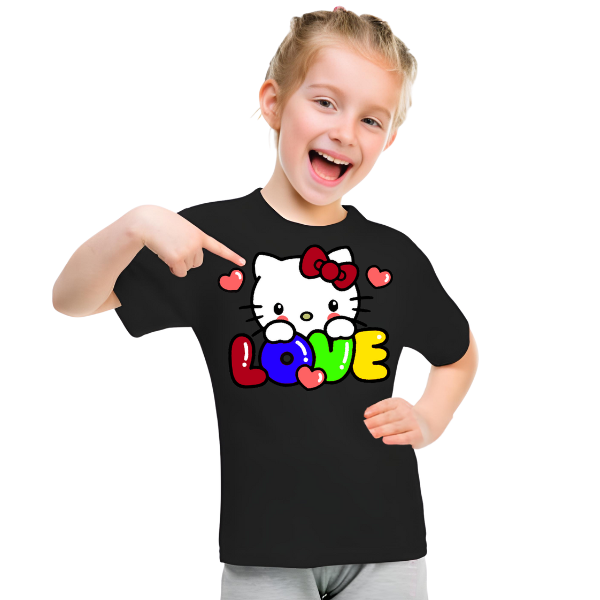 Kitty Love T Shirt For Kids