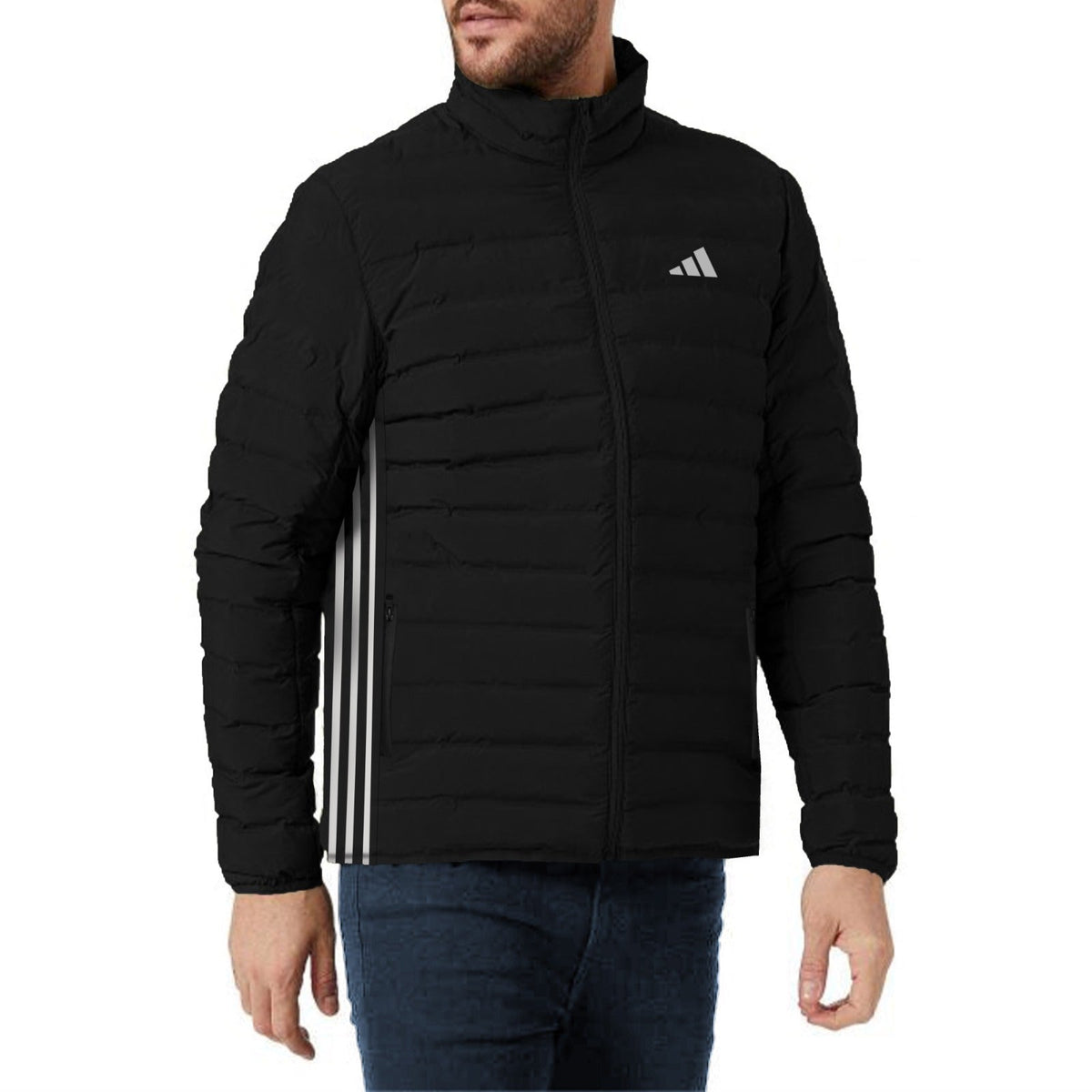 3 Stripes Signature Logo Premium Quilted Bomber Jacket For Men