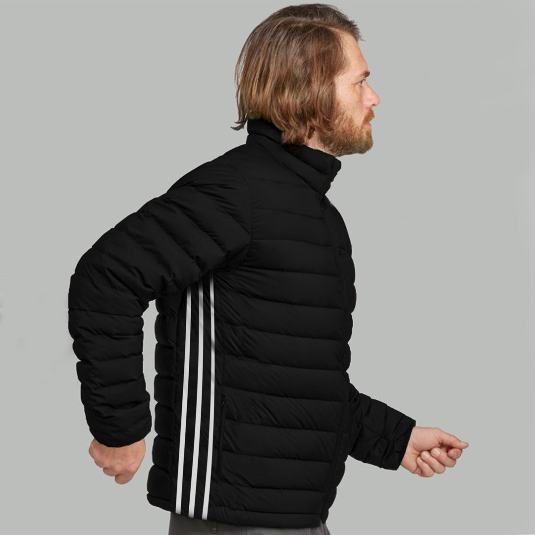 3 Stripes Signature Logo Premium Quilted Bomber Jacket For Men