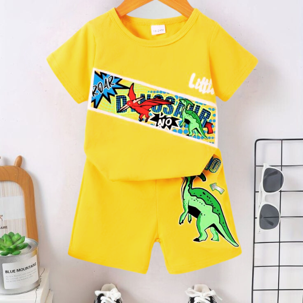 Dinosaur Pattern T-shirt &amp; Shorts Set