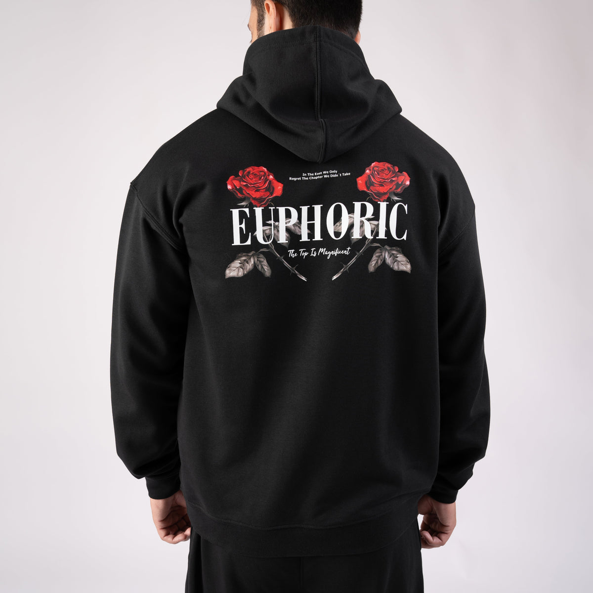 Black Euphoric Oversize Hoodie