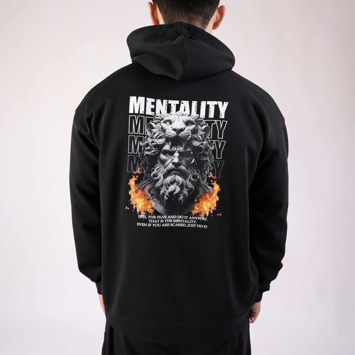 Black Mentality Oversize Hoodie