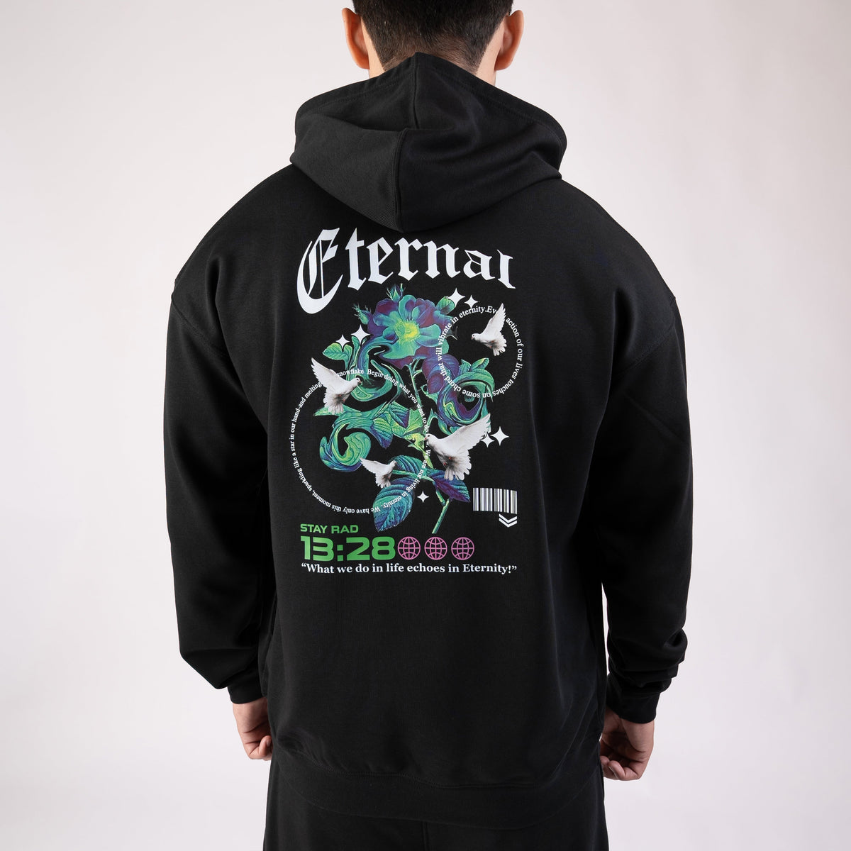 Black Eternal Oversize Hoodie