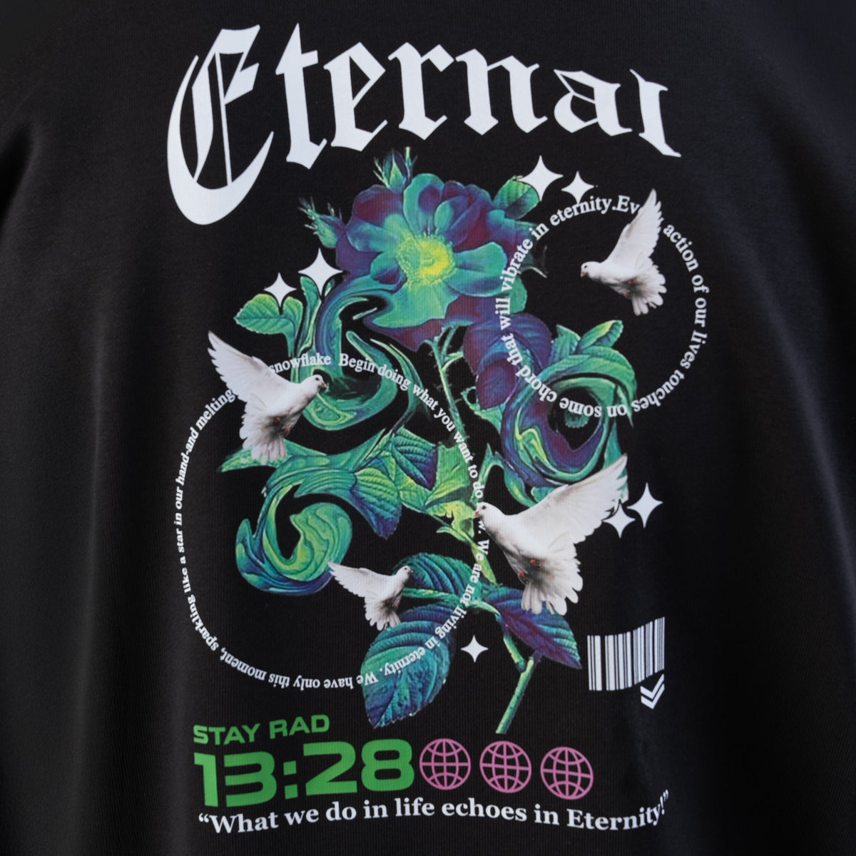 Black Eternal Oversize Hoodie