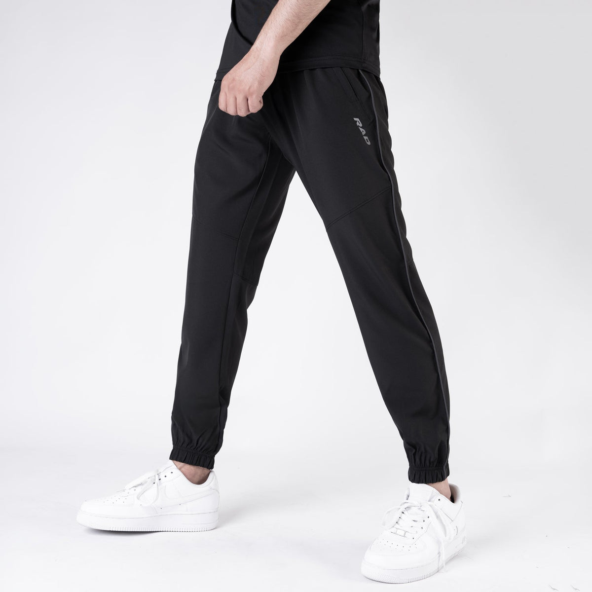 Black with Gray Piping Premium Micro Stretch Tech Pants