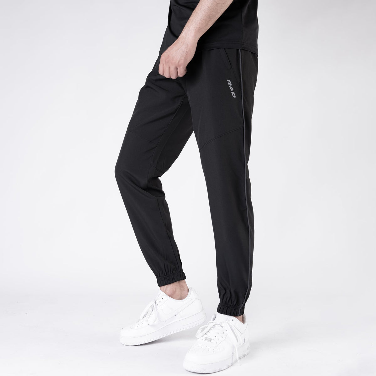 Black with Gray Piping Premium Micro Stretch Tech Pants