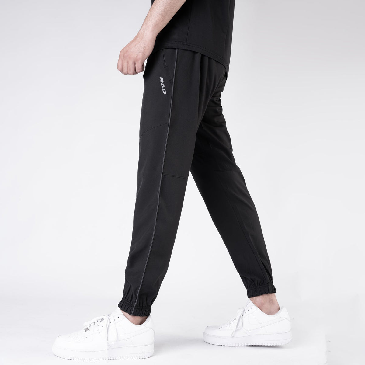 Black with Gray Piping Premium Micro Stretch Tech Pants