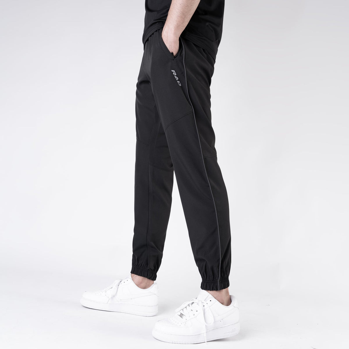 Black with Gray Piping Premium Micro Stretch Tech Pants