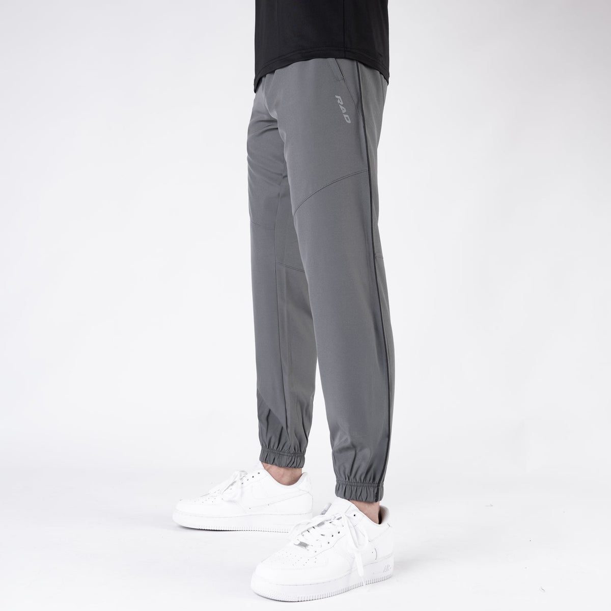 Gray with Black Piping Premium Micro Stretch Tech Pants