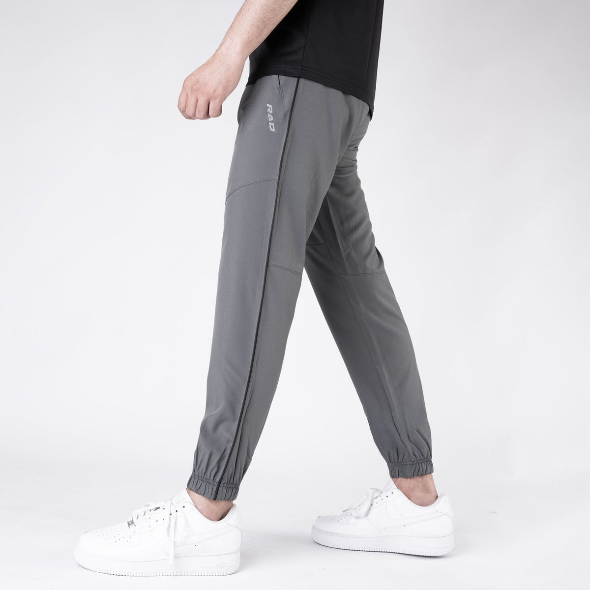 Gray with Black Piping Premium Micro Stretch Tech Pants