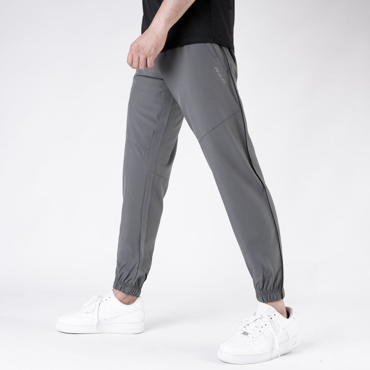 Gray with Black Piping Premium Micro Stretch Tech Pants