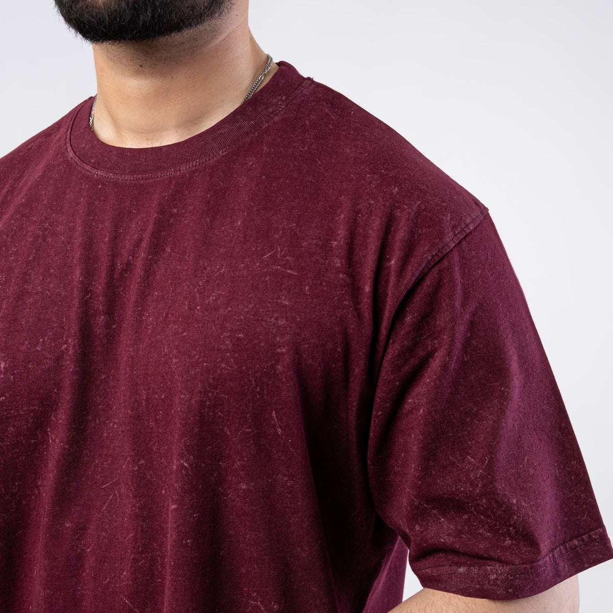 Acid Wash Maroon Oversize Tee