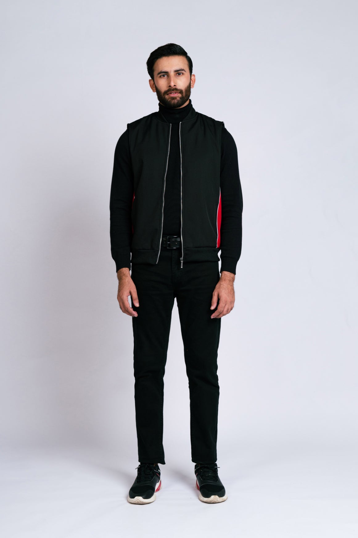 Men&#39;s Mock Neck Zipper S/L