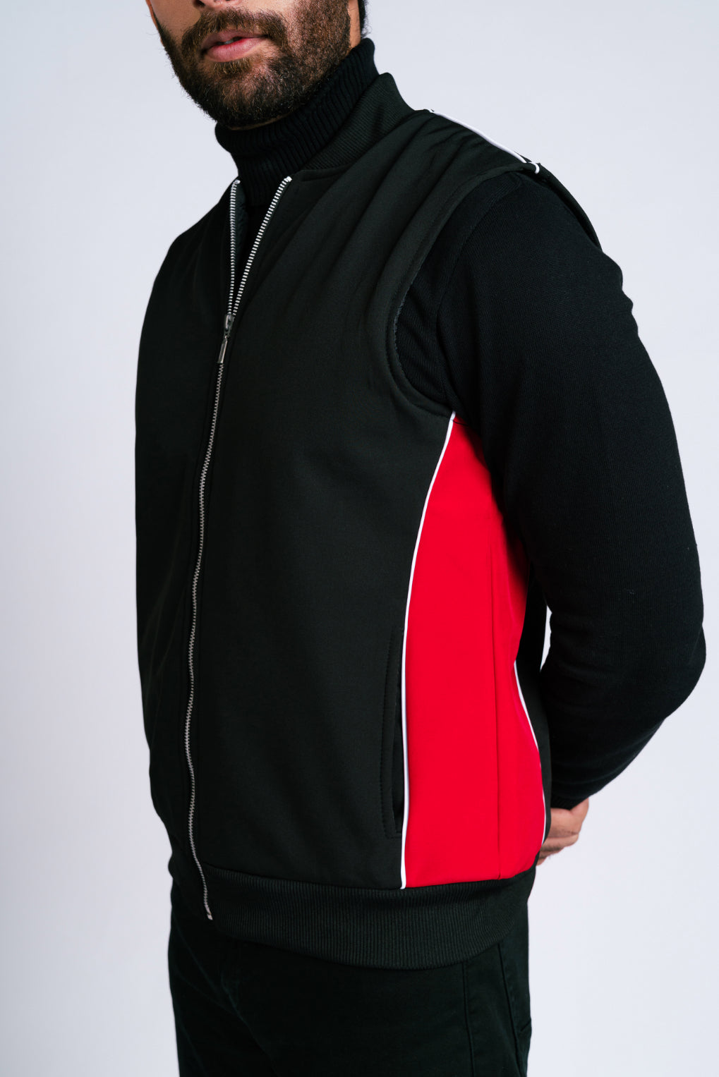 Men&#39;s Mock Neck Zipper S/L