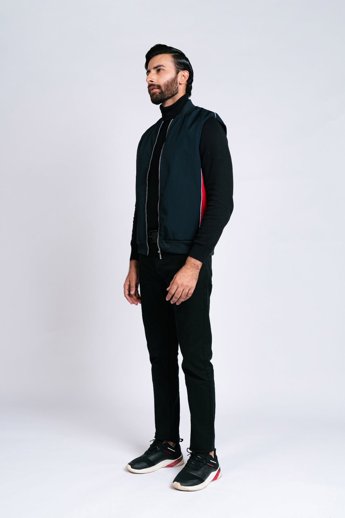 Men&#39;s Mock Neck Zipper S/L