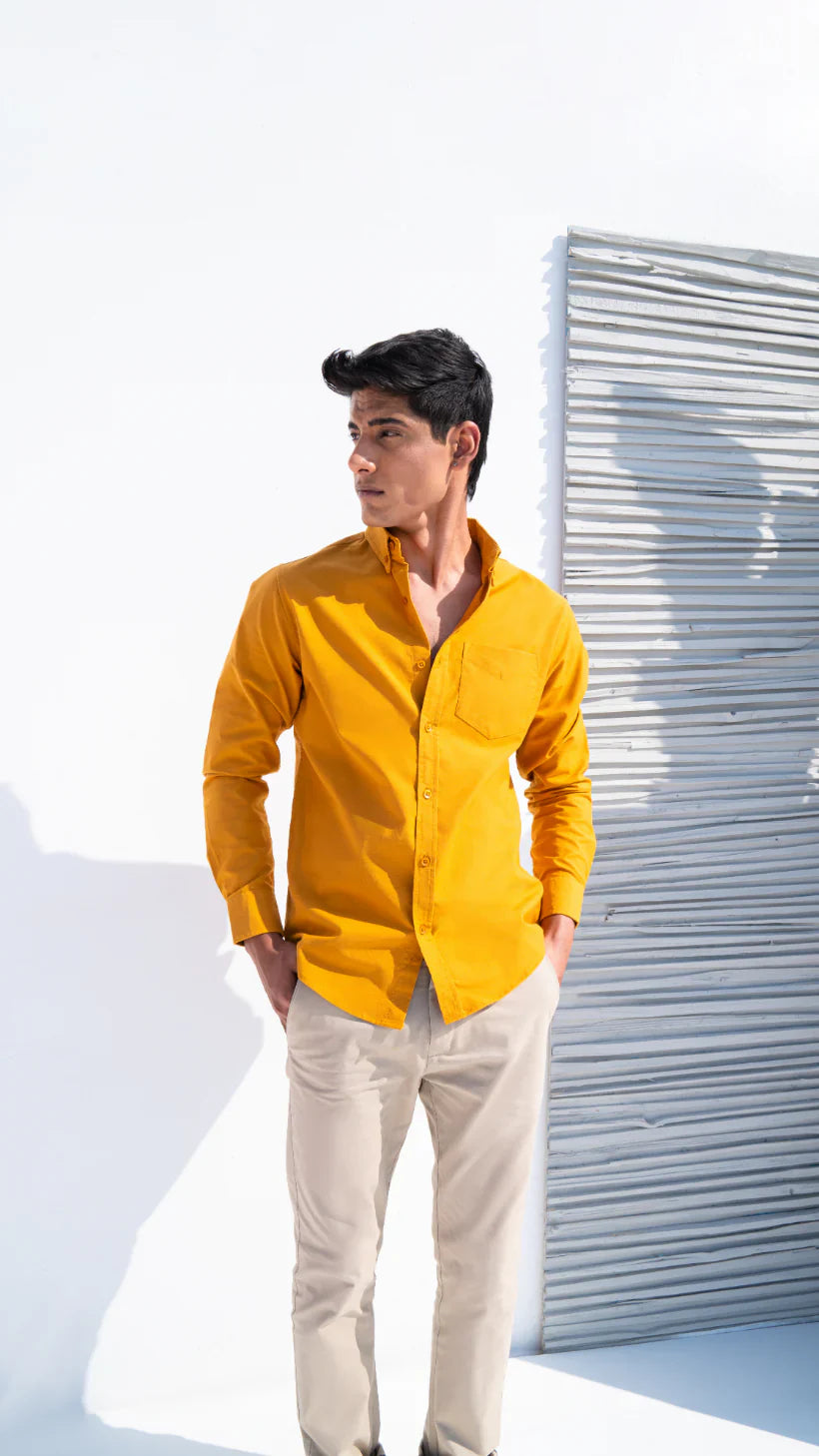 Mustard Men&#39;s Casual Shirt