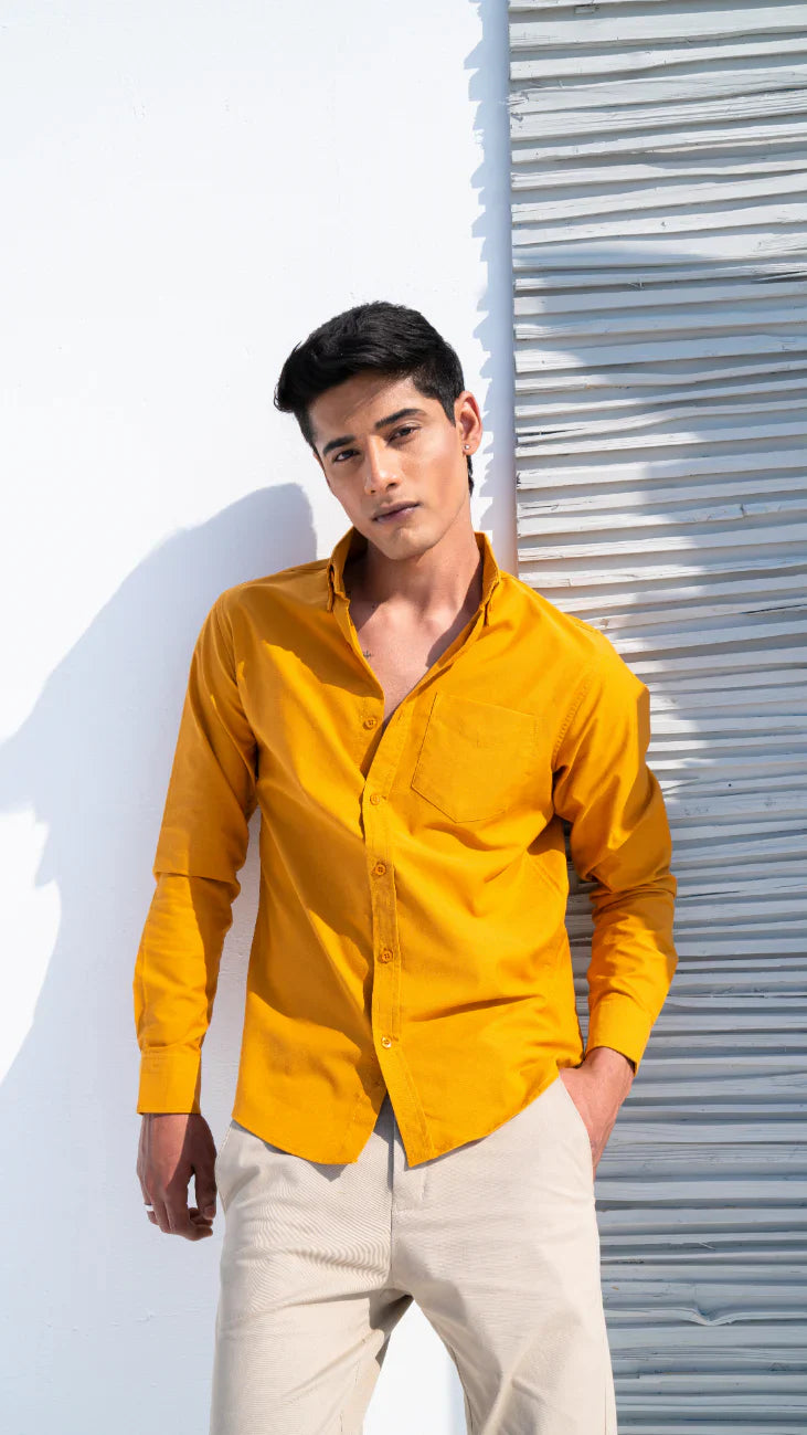 Mustard Men&#39;s Casual Shirt