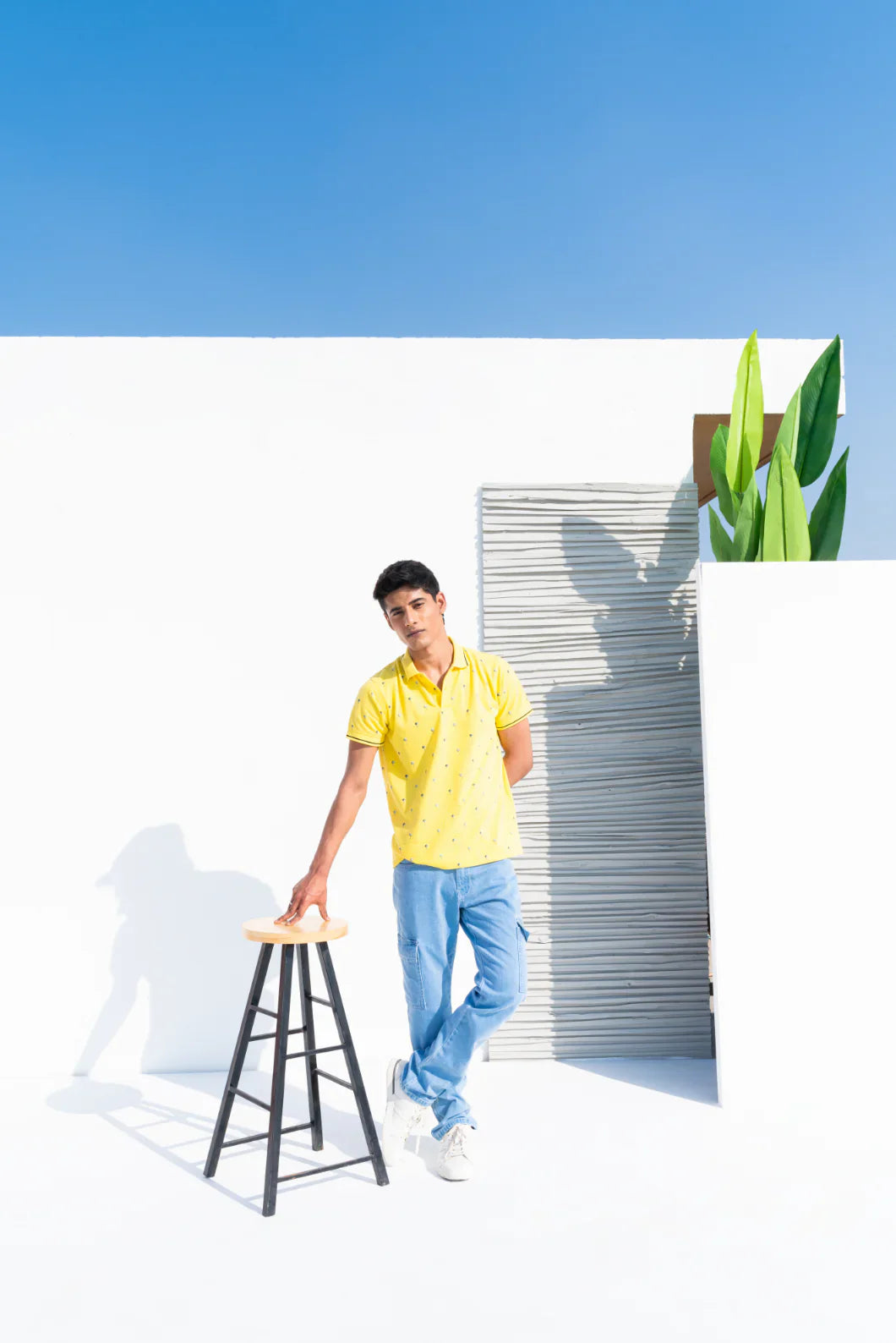 Men&#39;s Yellow Short Sleeve Polo Shirt