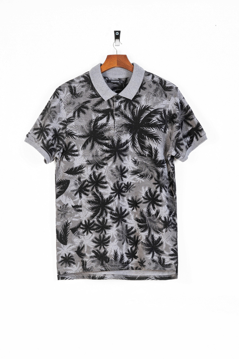 Men&#39;s Tropical Printed Polo Shirt.