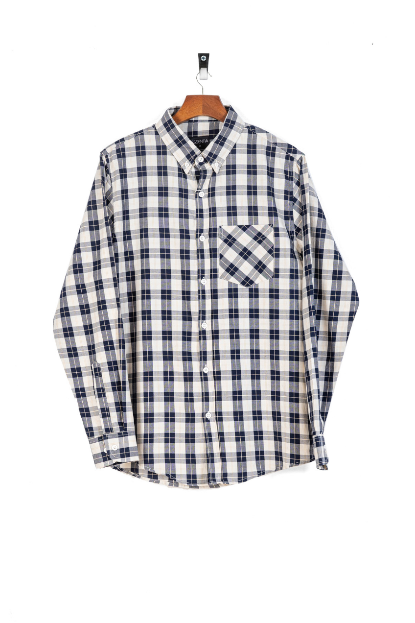 Window Pane Checked Casual Shirt