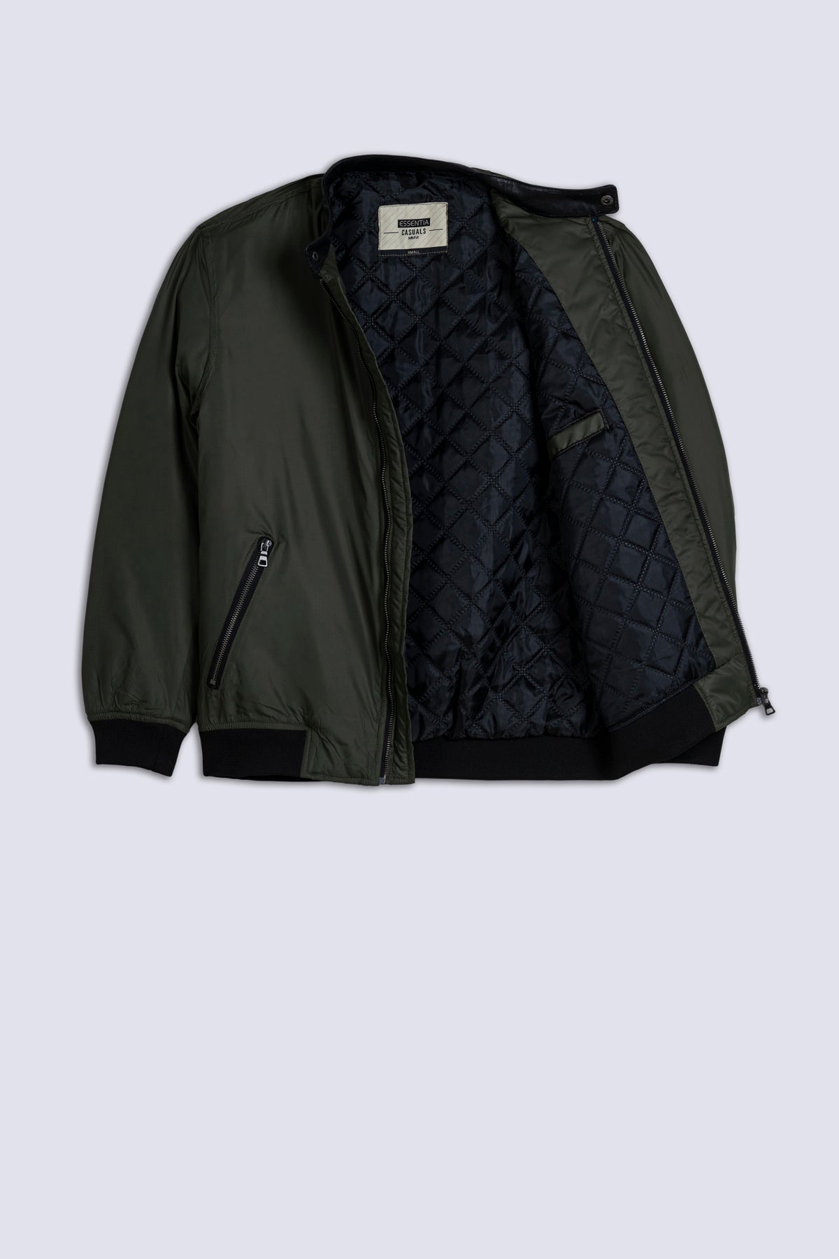 Olive Micro Fabric Men&#39;s Jacket.