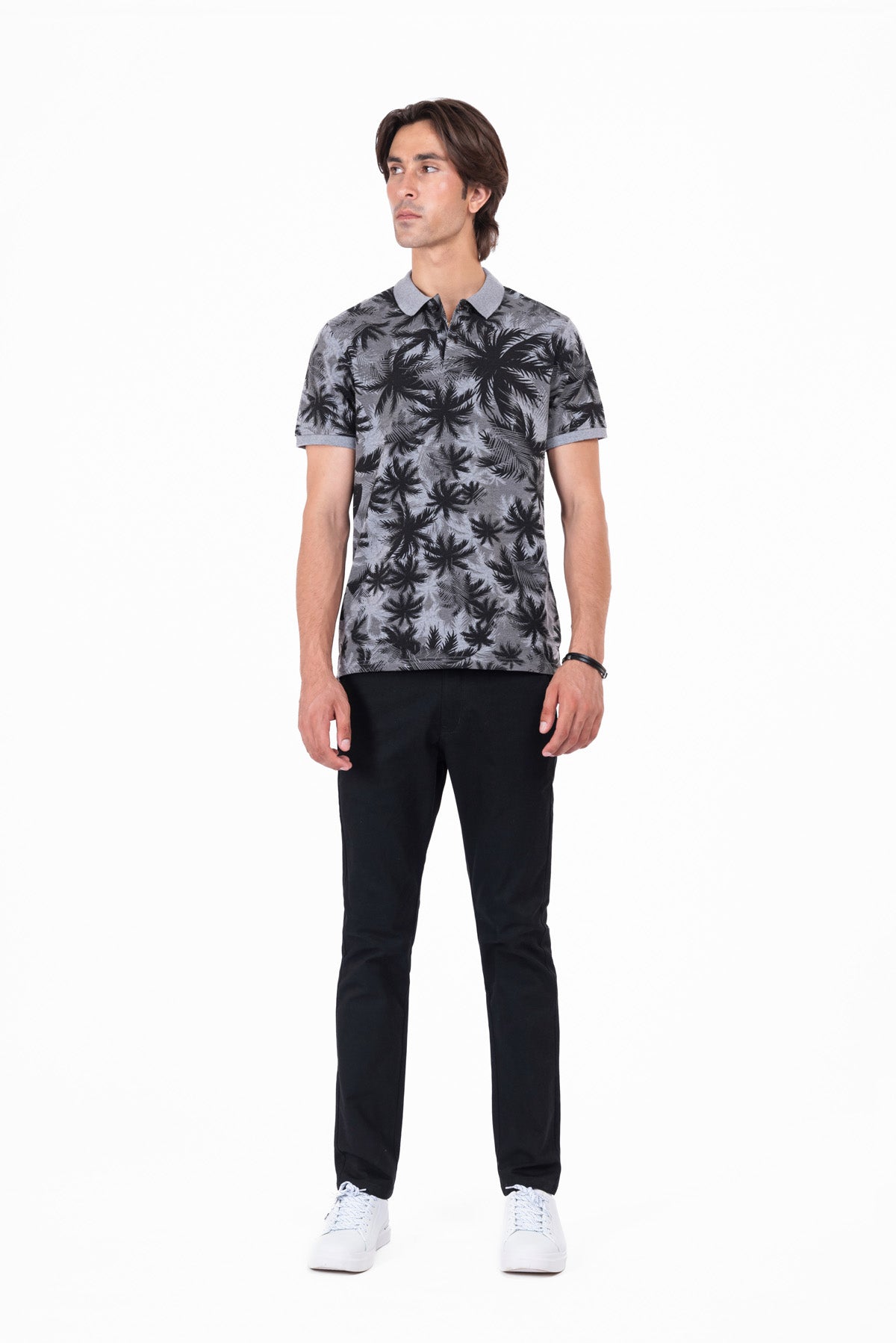 Men&#39;s Tropical Printed Polo Shirt.