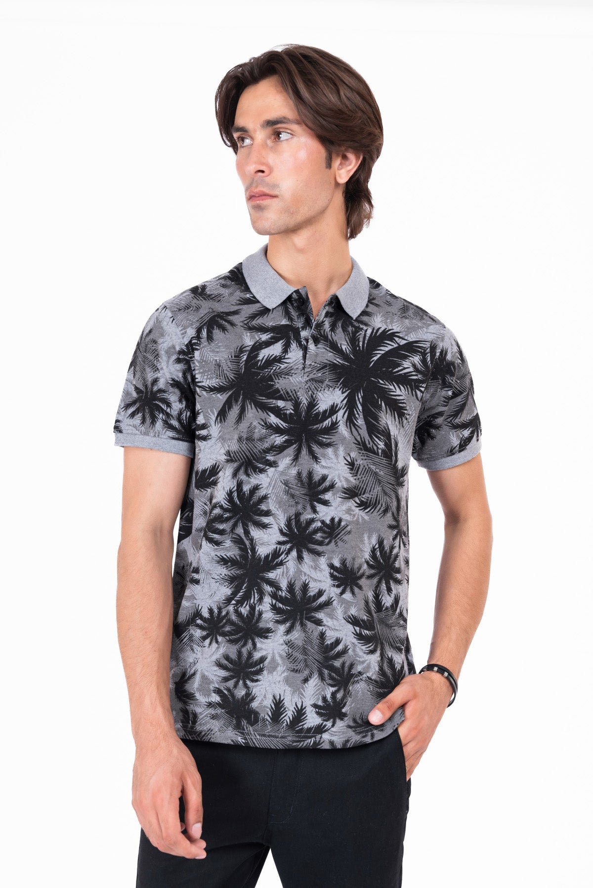 Men&#39;s Tropical Printed Polo Shirt.