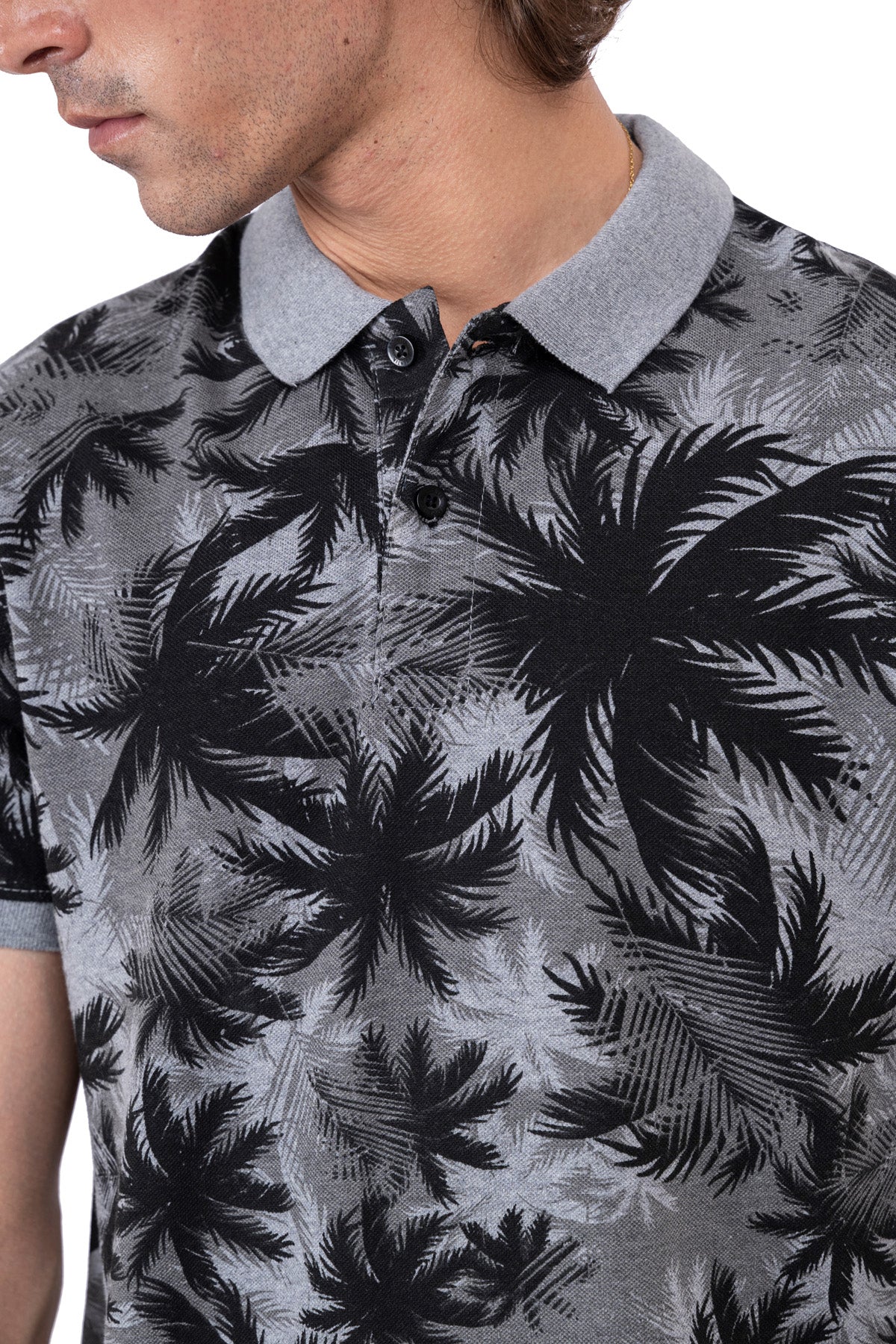 Men&#39;s Tropical Printed Polo Shirt.