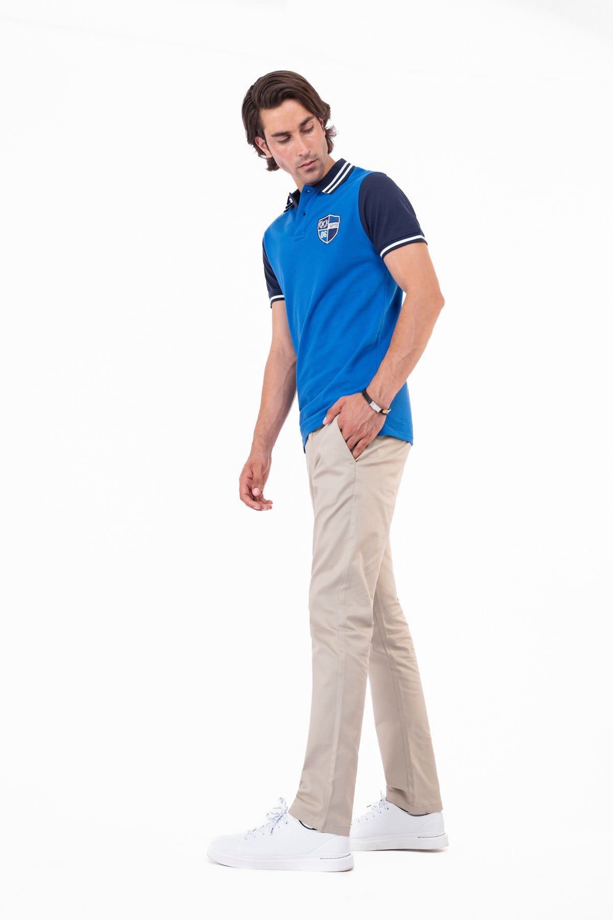 Royal Blue Contrast Polo Shirt