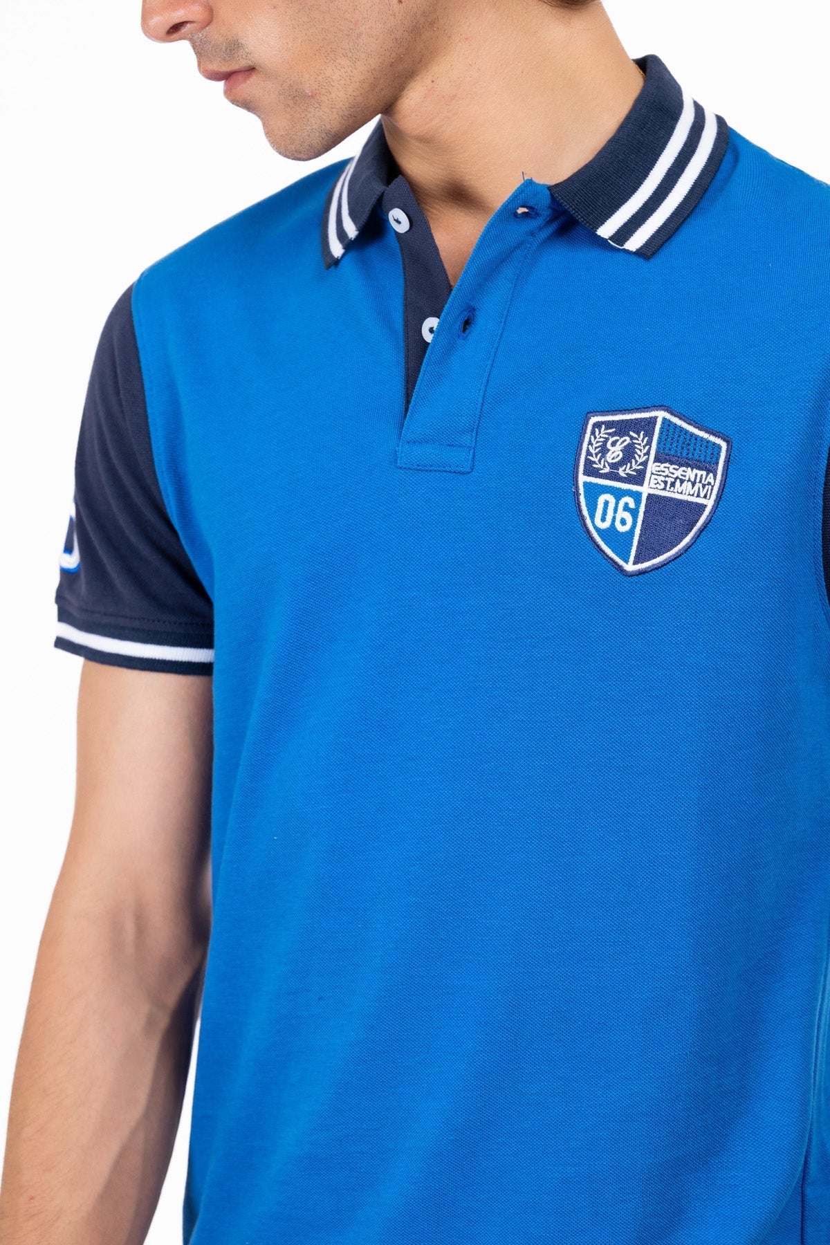 Royal Blue Contrast Polo Shirt