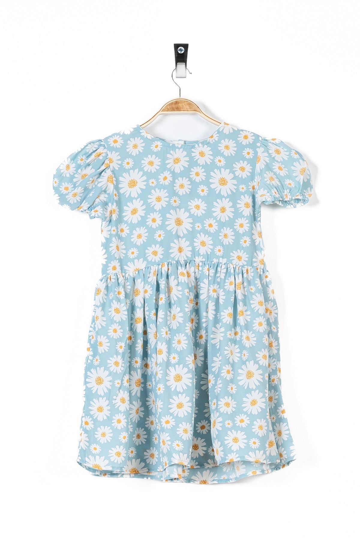 Aqua Floral Girl&#39;s Frock