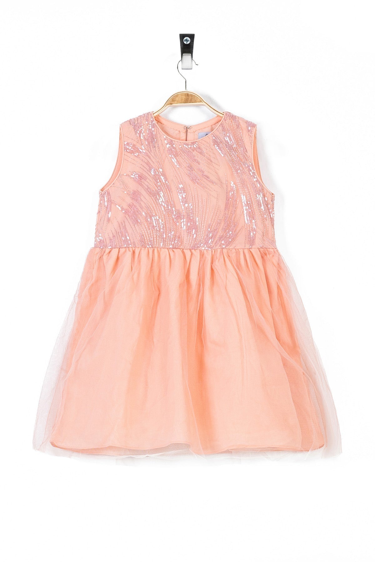 Peach Party Girl&#39;s Frock