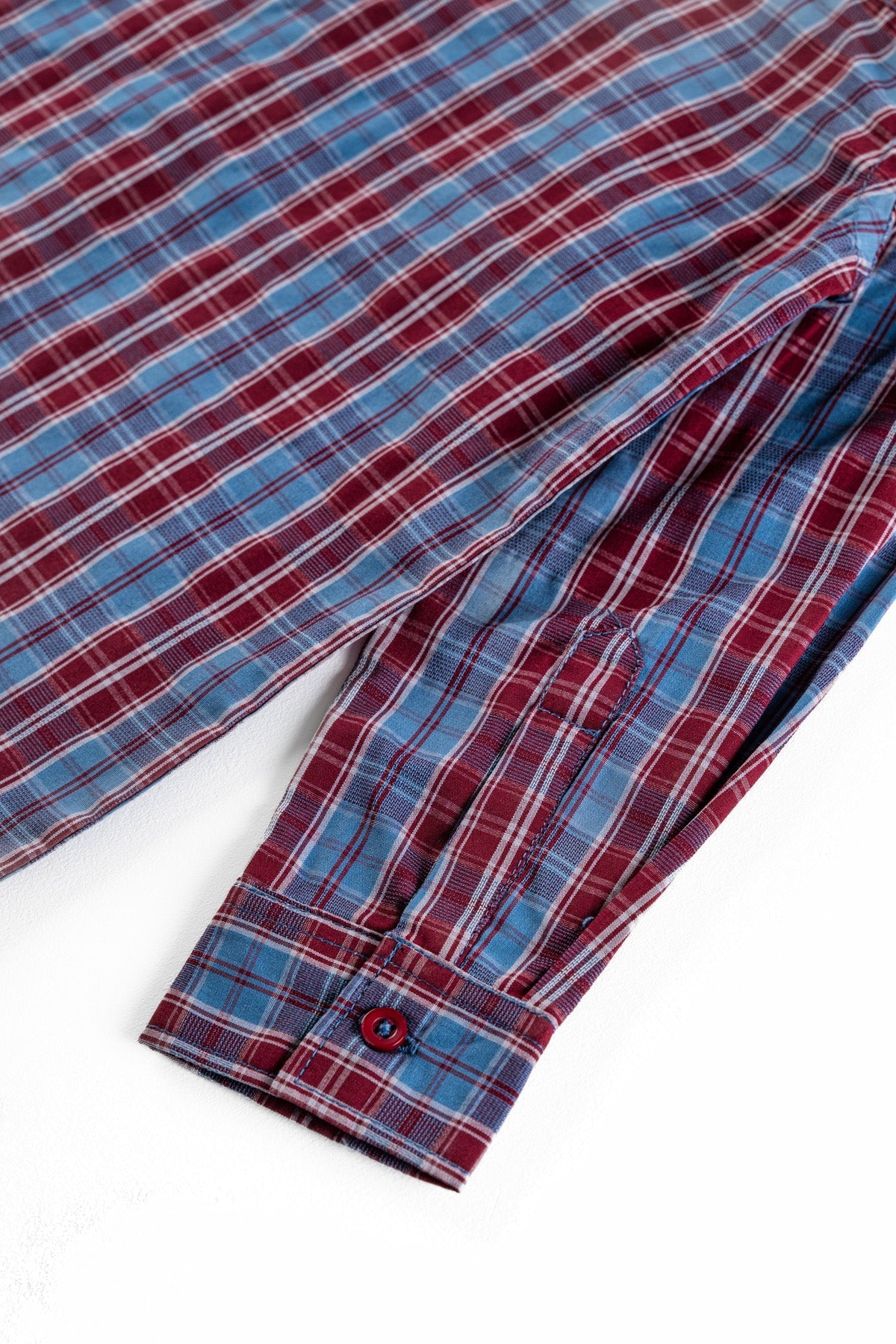 Blue &amp; Maroon Boy&#39;s Checked Shirt