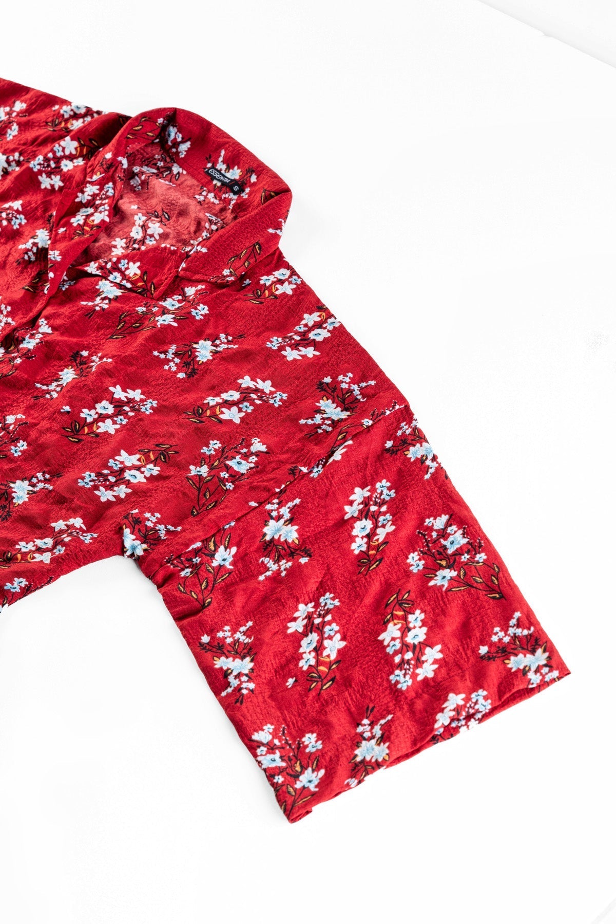 Red Floral Ladies Shirt