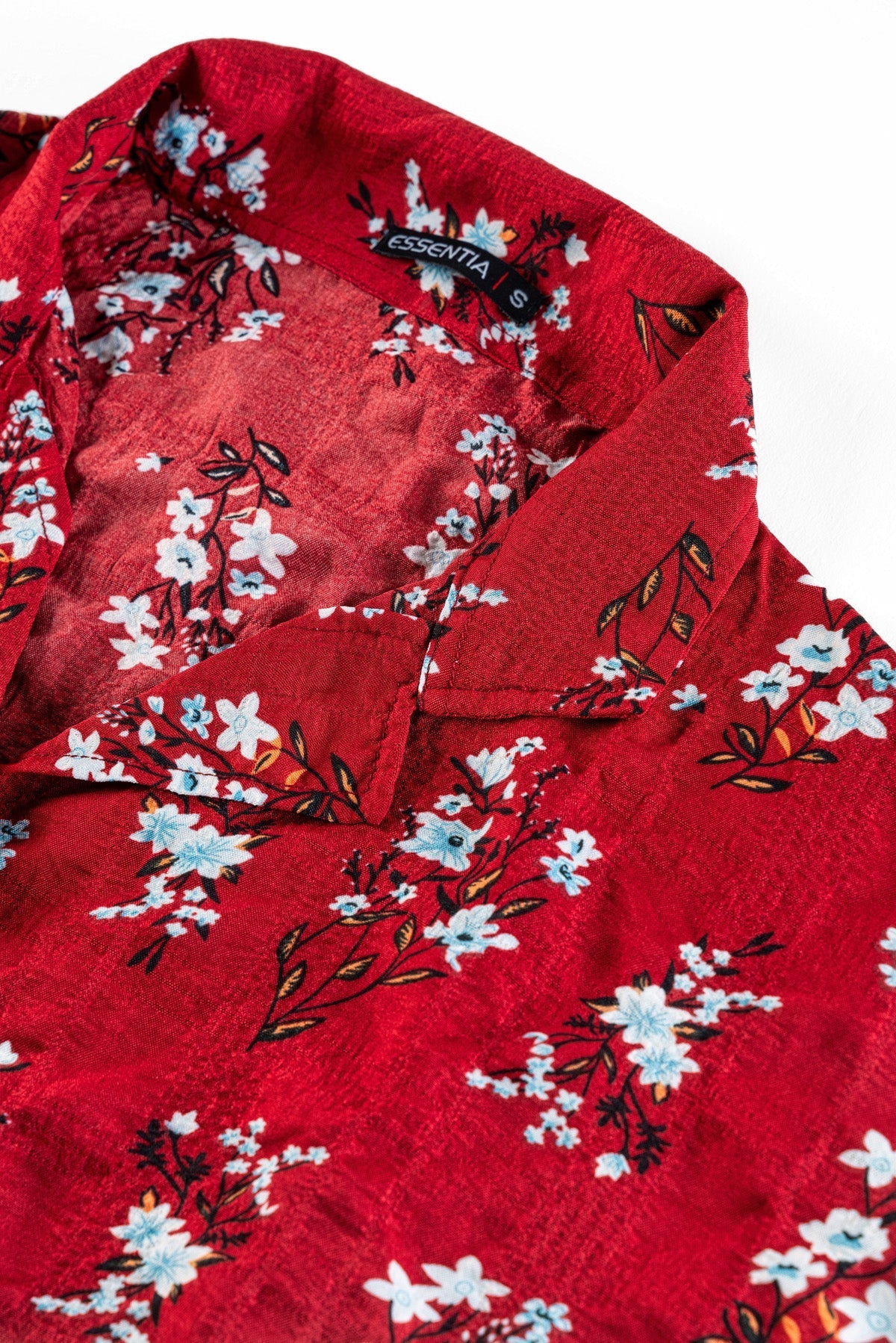 Red Floral Ladies Shirt