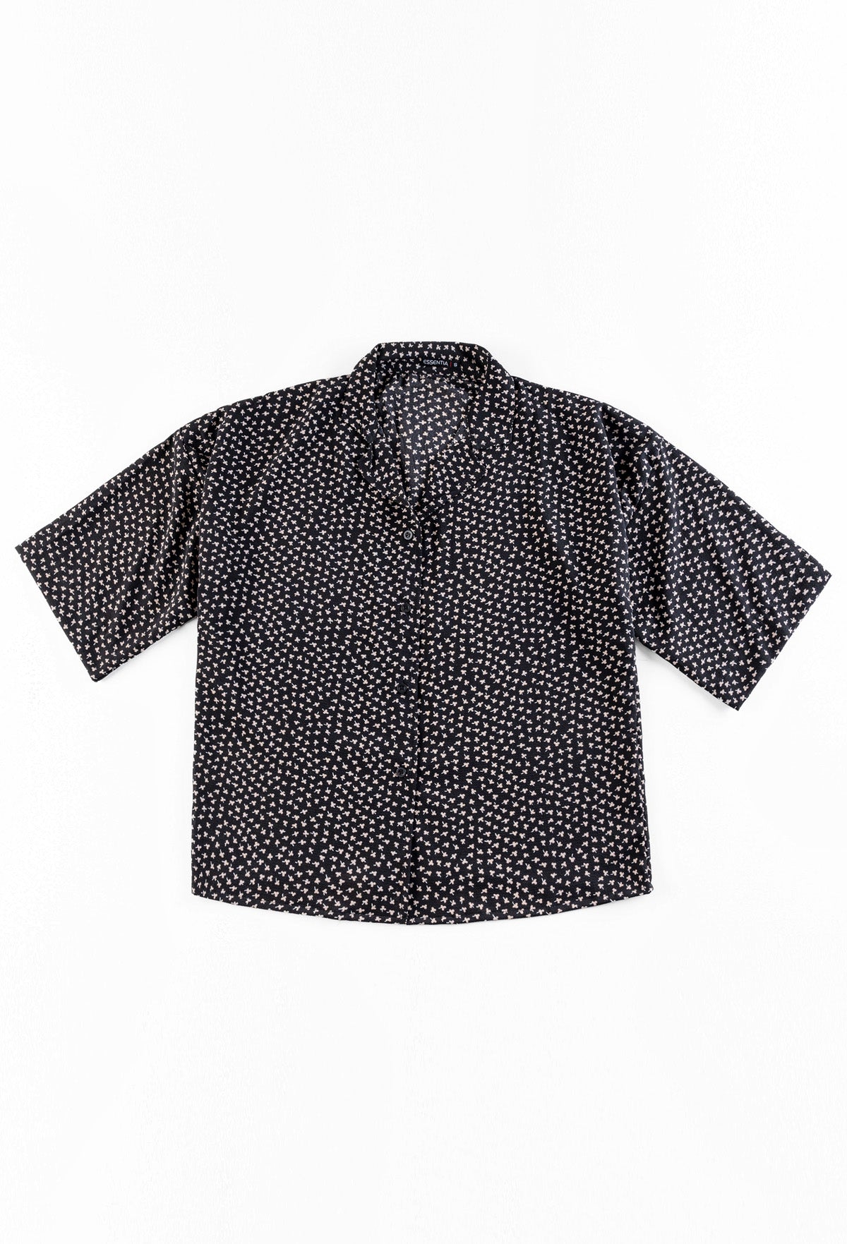 Black Viscose Coller Ladies Shirt