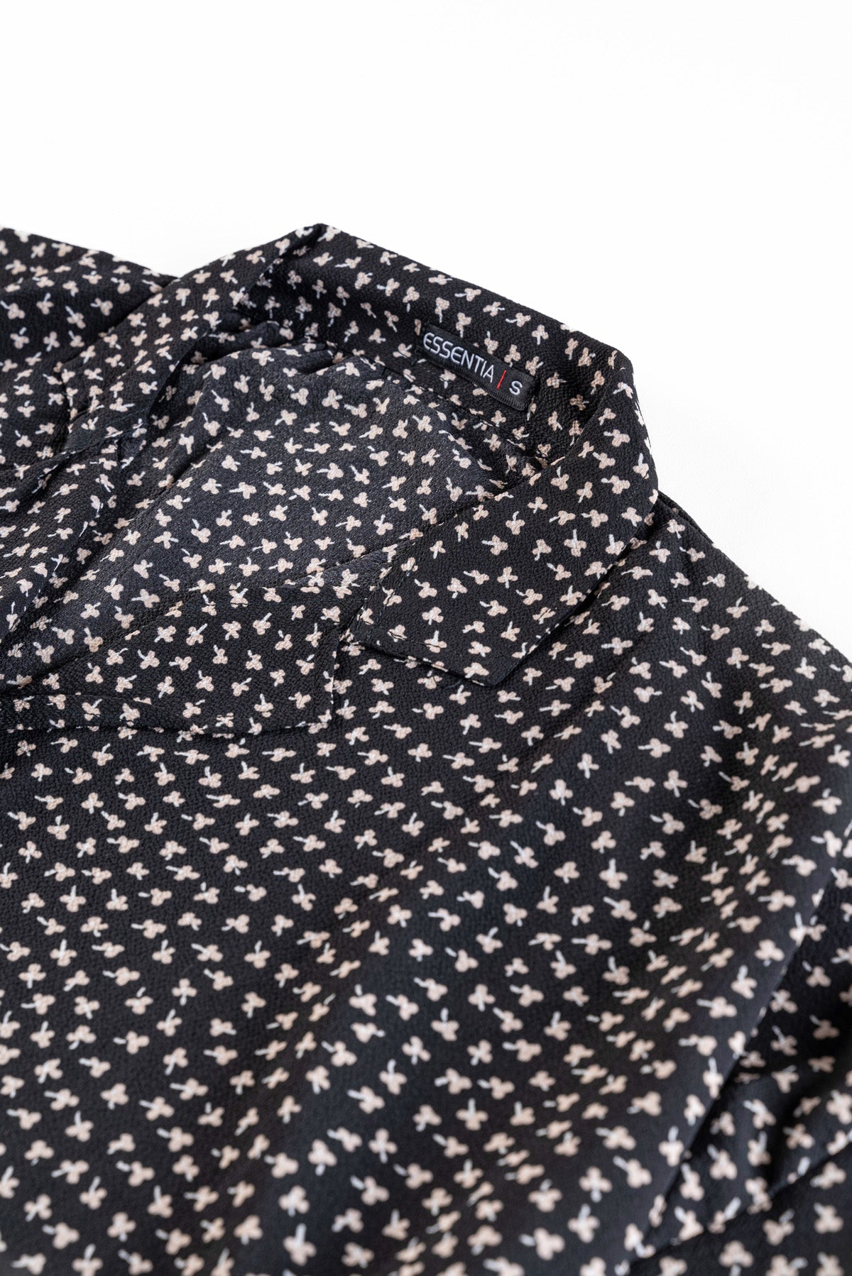 Black Viscose Coller Ladies Shirt