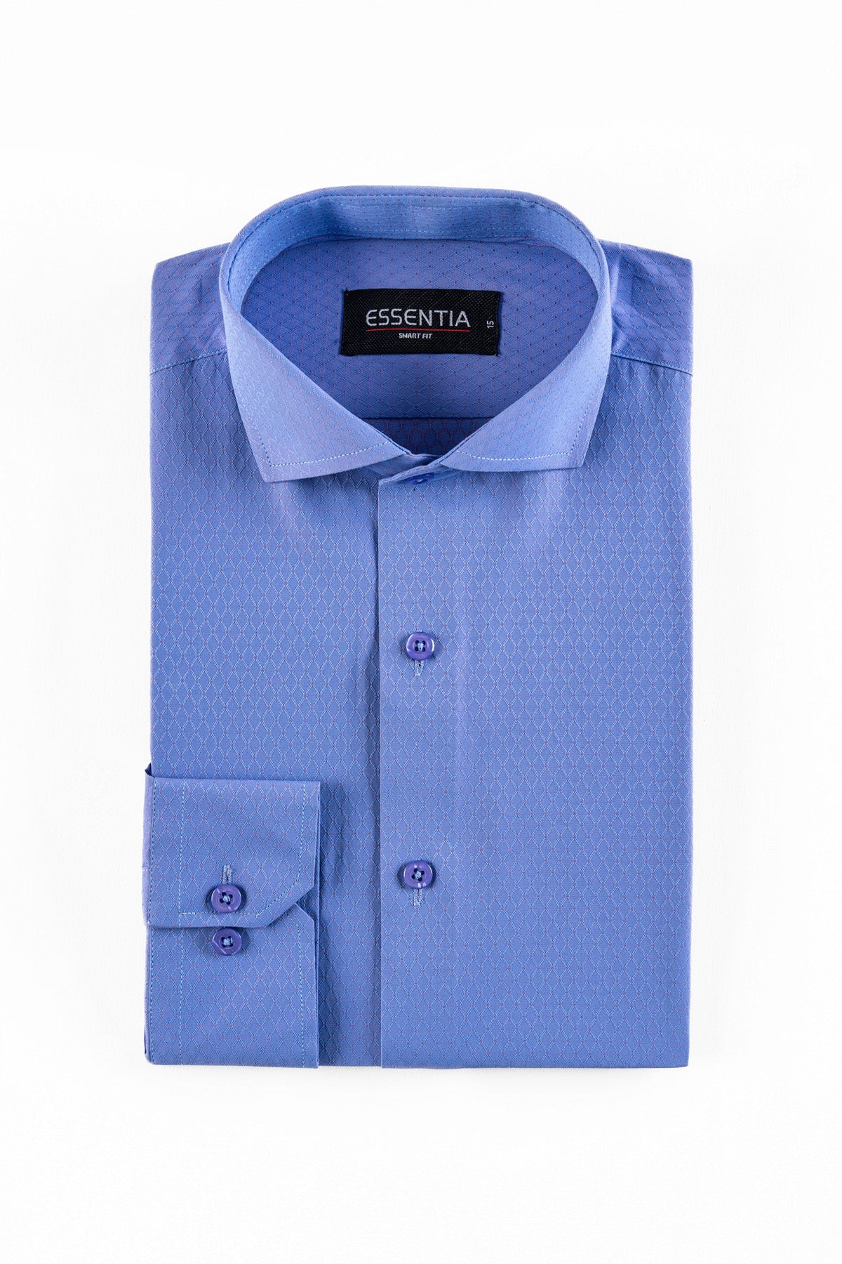 Men&#39;s Blue Texture Dress Shirt