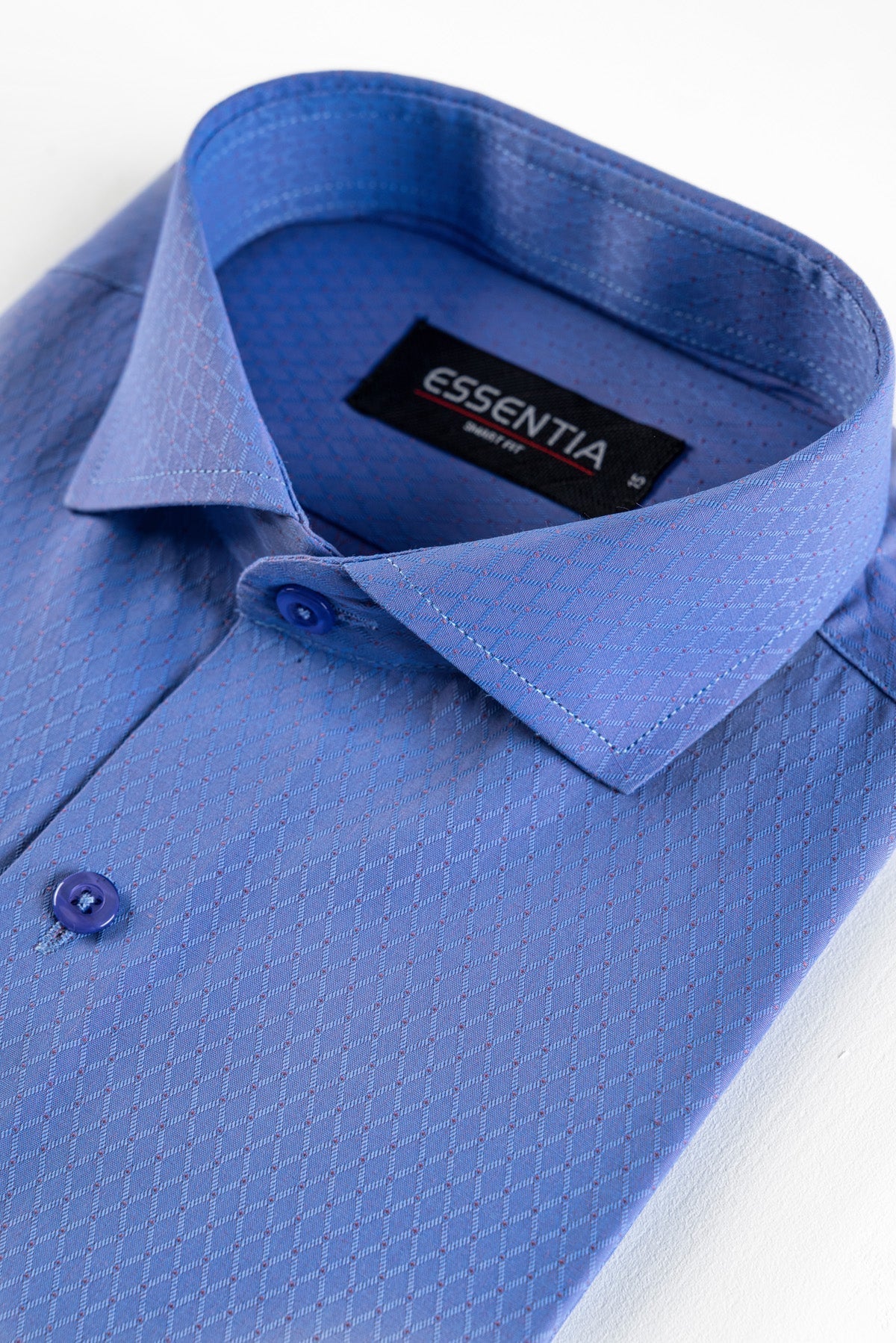 Men&#39;s Blue Texture Dress Shirt